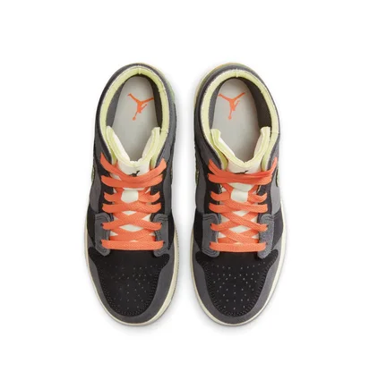 Кроссовки детские Air Jordan 1 Mid Se Craft Black/Grey FD5847-003