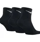 Шкарпетки унісекс Nike Lightweight Quarter (3 пари) Black SX4706-001