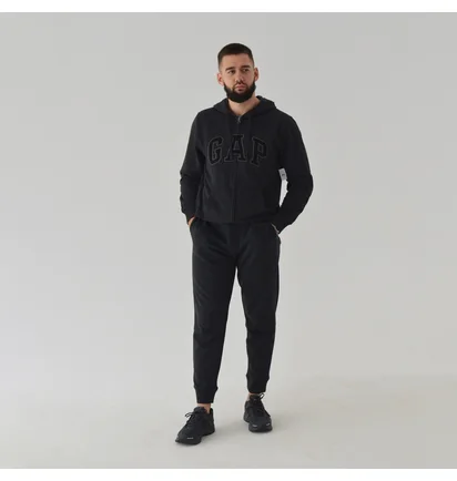 Толстовка чоловіча Gap Logo Zip Hoodie Grey 218871801