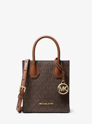 Сумка женская Michael Kors Mercer Extra-Small Logo And Leather Crossbody Bag Brown 35T1GM9C0I-BROWN-20534