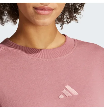 Свитшот женский Adidas All Szn French Terry 3-Stripes Loose Sweatshirt Bordo IY6854