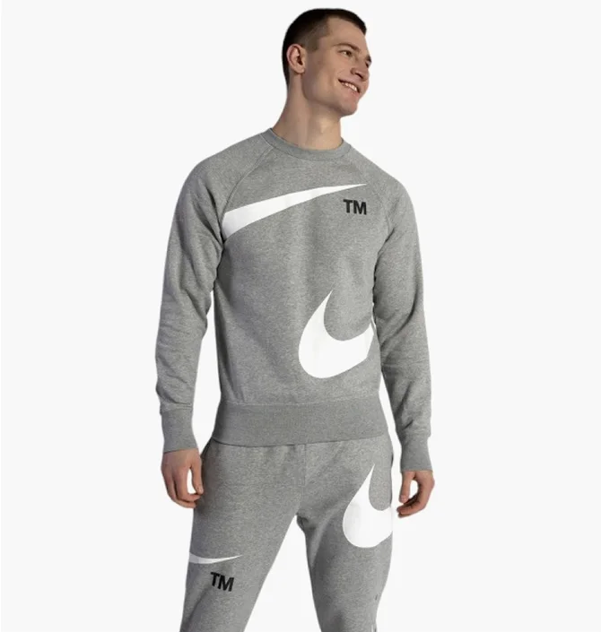Світшот чоловічий Nike Big Swoosh Grey DR8995-063