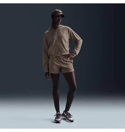 Толстовка женская Nike Nsw Chll Ft Fz Hdy Brown FN2415-233