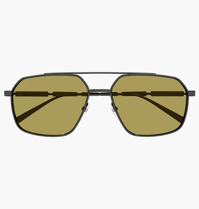 Солнцезащитные очки ALEXANDER MCQUEEN Brown/Grey AM0477S-003-59