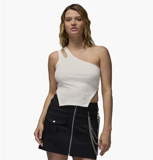 Топ женский Air Jordan Asymmetrical Ribbed Tank Top White FN5798-133