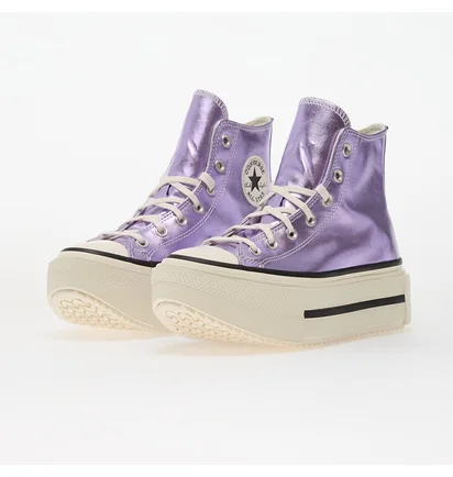 Кеды женские Converse Chuck Taylor All Star Lift Double Stack Platform Metallic Violet A15163C