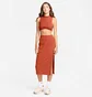 Юбка женская Nike Chll Knt Rib Md Orange FQ1636-825