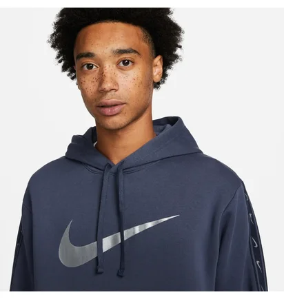 Худи мужское Nike M Nsw Repeat Sw Flc Po Hood Bb Blue Dx2028-437
