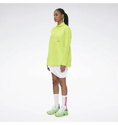 Рубашка унисекс Reebok Pyer Moss Draped Button-Down Shirt Green He8137