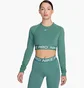 Лонгслив женский Nike Pro Dri-Fit Cropped Long-Sleeve Top Green FV5484-361
