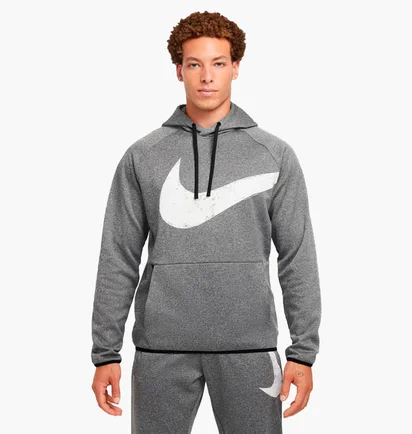Худи мужское Nike Therma-Fit Pullover Fitness Grey FZ1072-010