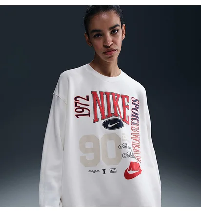Світшот жіночий Nike WomenS Oversized Crew-Neck French Terry White HF9491-133