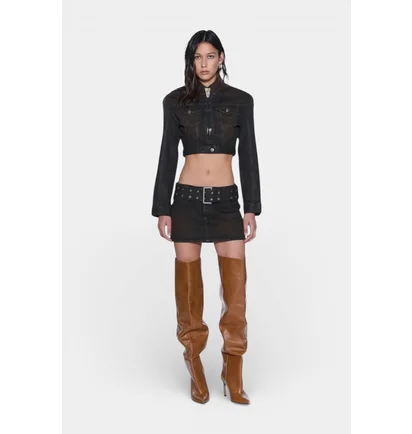 Спідниця жіноча Ksubi Micro Mini Belted Greased Brown WPS26SK007