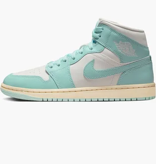 Кроссовки женские Air Jordan 1 Retro Mid Turquoise/White BQ6472-132