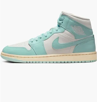 Кроссовки женские Air Jordan 1 Retro Mid Turquoise/White BQ6472-132