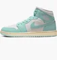 Кроссовки женские Air Jordan 1 Retro Mid Turquoise/White BQ6472-132