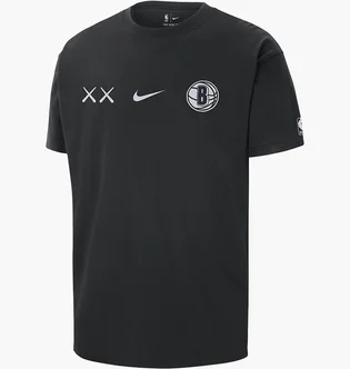 Футболка мужская Nike T-Shirt Nba Courtside Max90 Brooklyn Nets City Edition 2023/24 Black FN1996-010