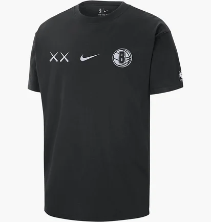 Футболка мужская Nike T-Shirt Nba Courtside Max90 Brooklyn Nets City Edition 2023/24 Black FN1996-010