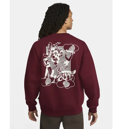 Свитшот унисекс Nike Sb Skate Like A Girl Fleece Skate Crew Bordo DQ7306-638