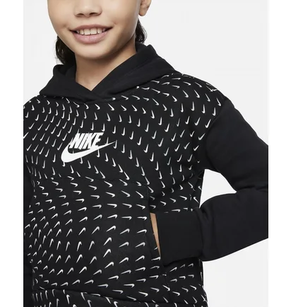 Худі дитяче Nike Big Kids (Girls) Printed Fleece Hoodie Black Dm8231-010