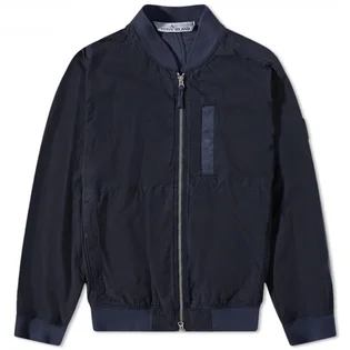 Бомбер мужской Stone Island Cupro Cotton Twill Bomber Jacket Blue 781542629-V0020