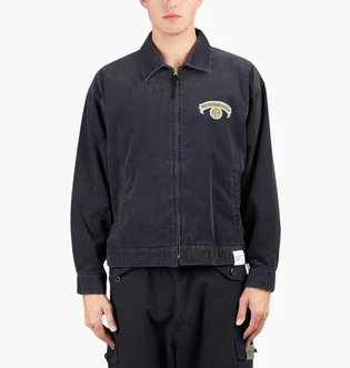 Куртка мужская Neighborhood Washed Corduroy Work Black 242UTNH-JKM01