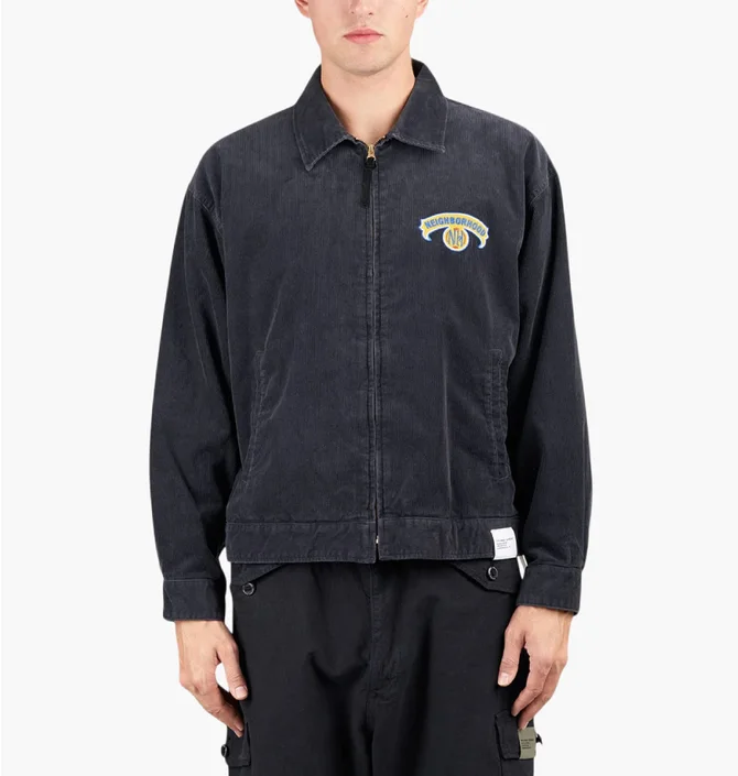 Куртка чоловіча Neighborhood Washed Corduroy Work Black 242UTNH-JKM01