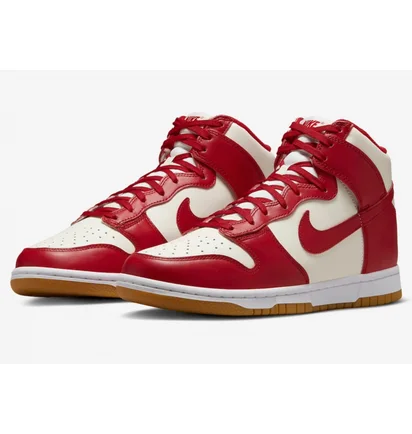 Кроссовки женские Nike Dunk High Beige/Red DD1869-114