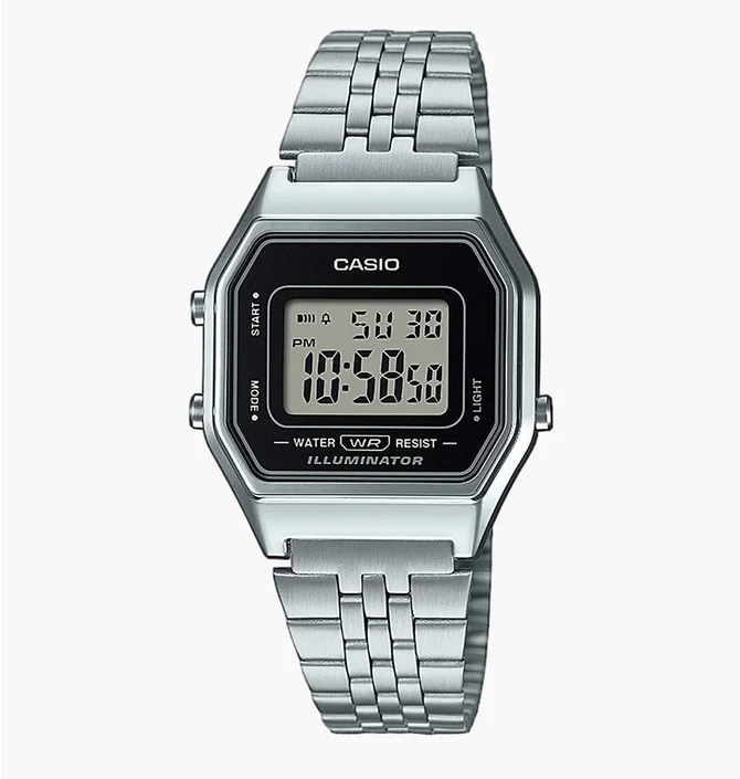 Часы женские Casio Vintage Digital Floral Motif Face LA680WEA-1EF