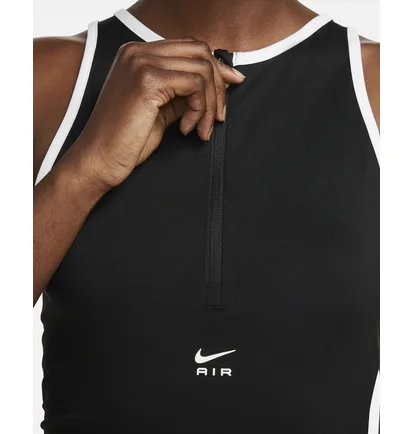 Майка женская Nike Air Dri-Fit WomenS 1/2-Zip Running Tank Top Black FB7624-010