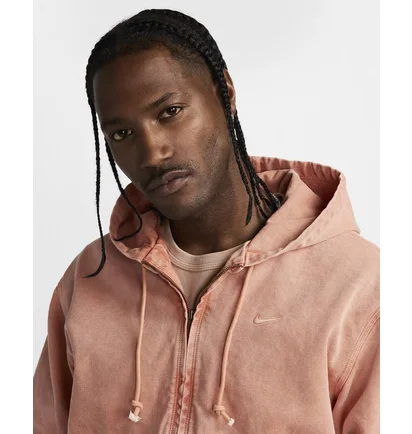 Толстовка мужская Nike Life Full-Zip Unlined Jacket Orange FZ6575-225
