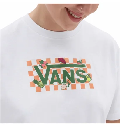 Футболка женская Vans Fruit Checkerboard Box Logo White VN0003V8WHT