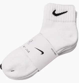 Шкарпетки унісекс Nike Value Cotton Quarter (3 пари, утеплені) White SX4926-101