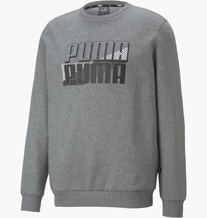 Свитшот мужской Puma Power Logo Crew Fl Medium Grey 849791-03