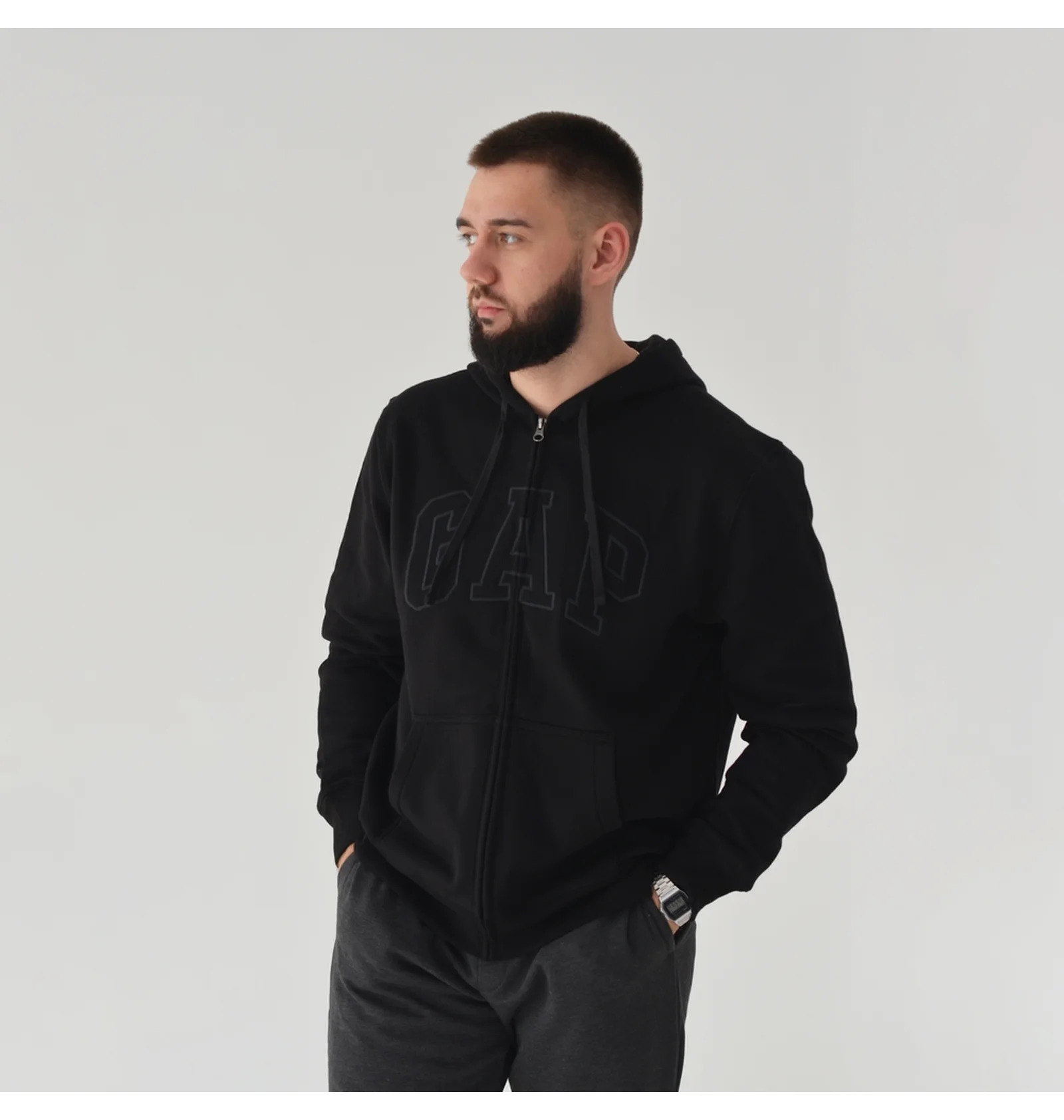 ᐉ Женская толстовка Gap Logo Zip Hoodie Black 218871171 - купить