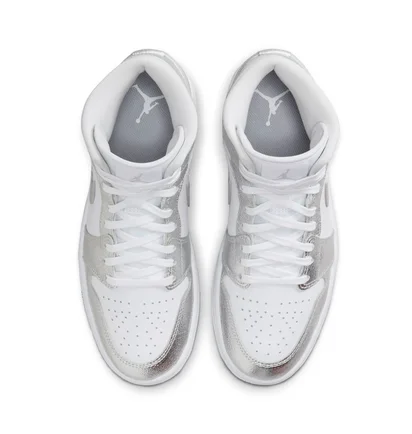 Кроссовки женские Air Jordan 1 Mid Se Metallic/White FN5031-100