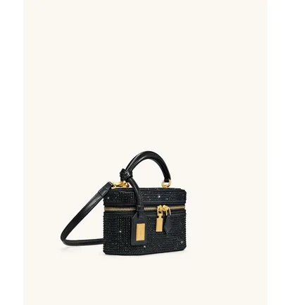 Сумка жіноча JW PEI Cleo Artificial Crystal Box Shape Top Handle Bag Black BB2025BG131442JWP