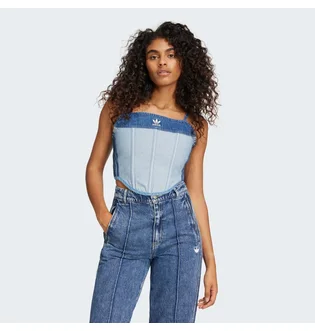Топ женский Adidas Denim Corset Blue IW5671