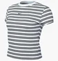 Футболка женская Nike Sportswear Chill Knit Slim Striped White/Grey HF9524-100