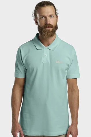 Поло чоловіче JACK WOLFSKIN Essential Turquoise 1809301_E0180