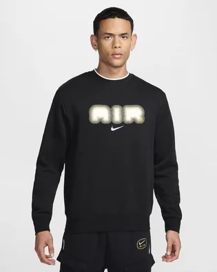 Свитшот мужской Nike Air Fleece Crew-Neck Sweatshirt Black HM0177-010