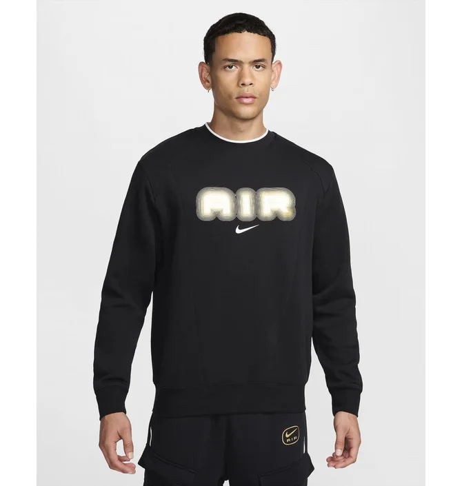 ᐉ Світшот чоловічий Nike Air Fleece Crew-Neck Sweatshirt Black