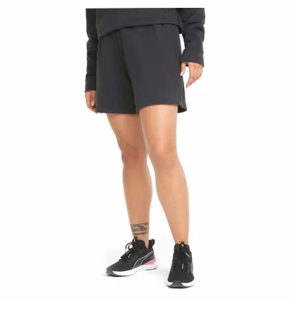 Шорты женские Puma Logo French Terry 5 Training Shorts Black 521618-01