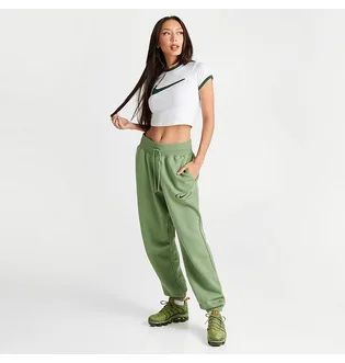 Штаны женские Nike Ns Phnx Flc Hr Os Pant Prnt Green FN7716-386
