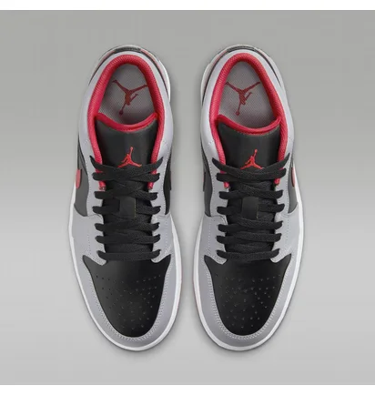 Кроссовки мужские Air Jordan 1 Low Zapatillas Grey/Black 553558-060