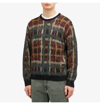 Кофта мужская Dime Plaid Mohair Knit Multi DIMEFA249BLK