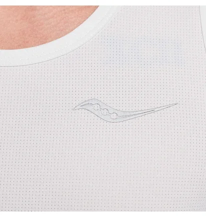Майка мужская Saucony Stopwatch Singlet White SAM800375-WH