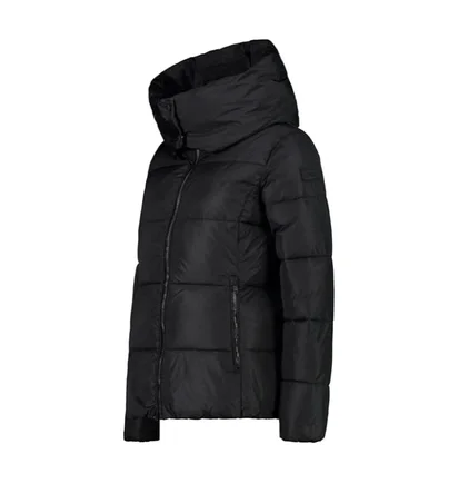 Пуховик жіночий CMP Woman Jacket Zip Hood Black 31K2836-U901