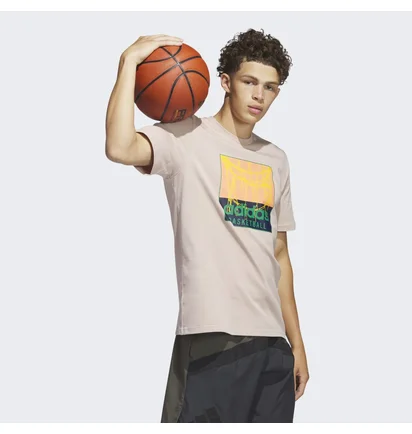 Футболка мужская Adidas Chain Net Basketball Graphic Tee Peach Ic1863