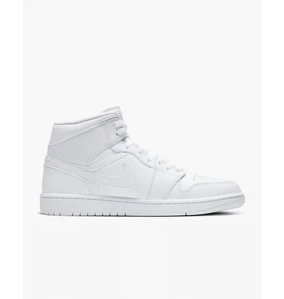 Кроссовки мужские Air Jordan 1 Mid White 554724-130